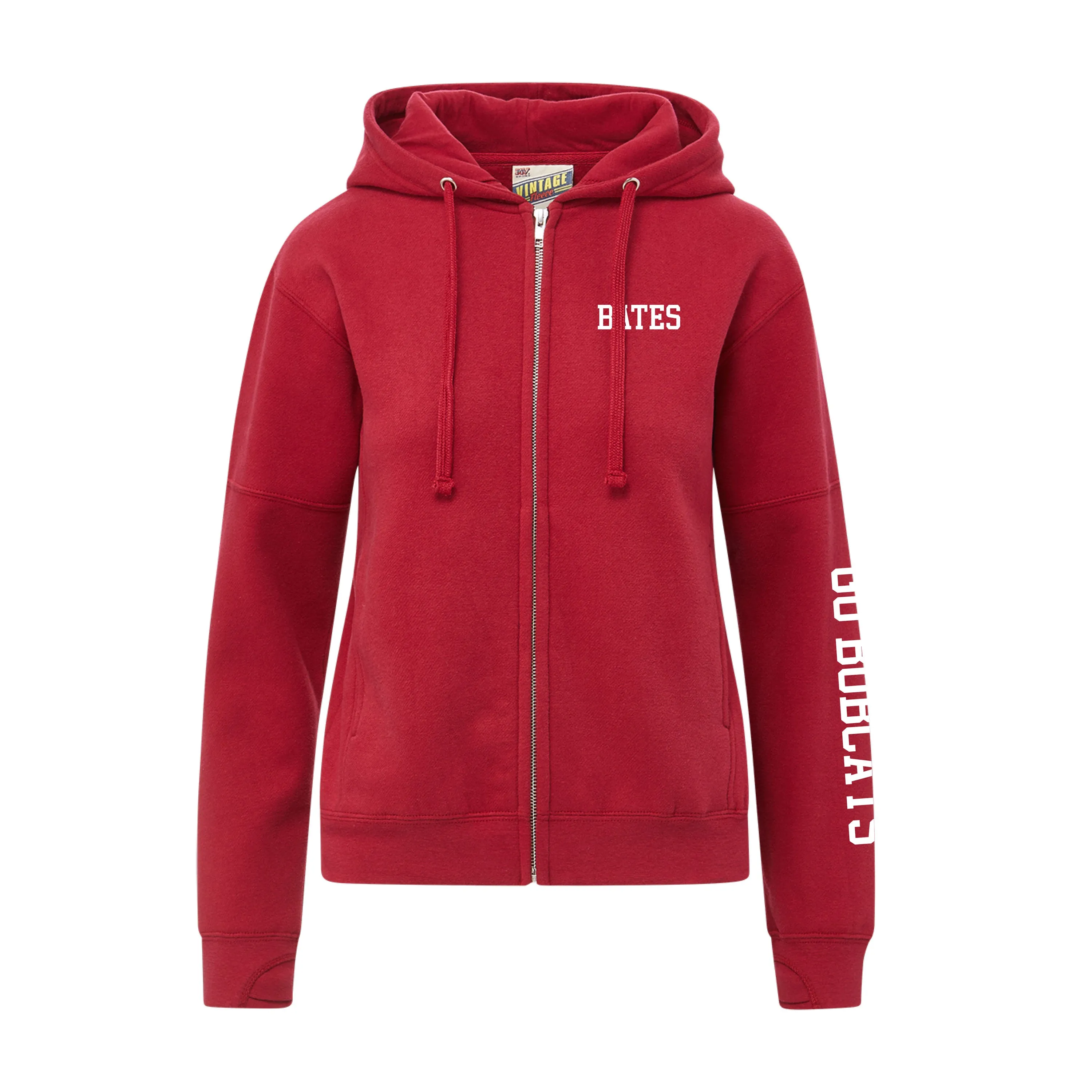 TemperatureControlTechnology Women's Vintage Crimson Full-Zip Hoodie