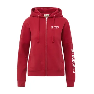 Women's Vintage Crimson Full-Zip Hoodie King Mode Handmade Fit