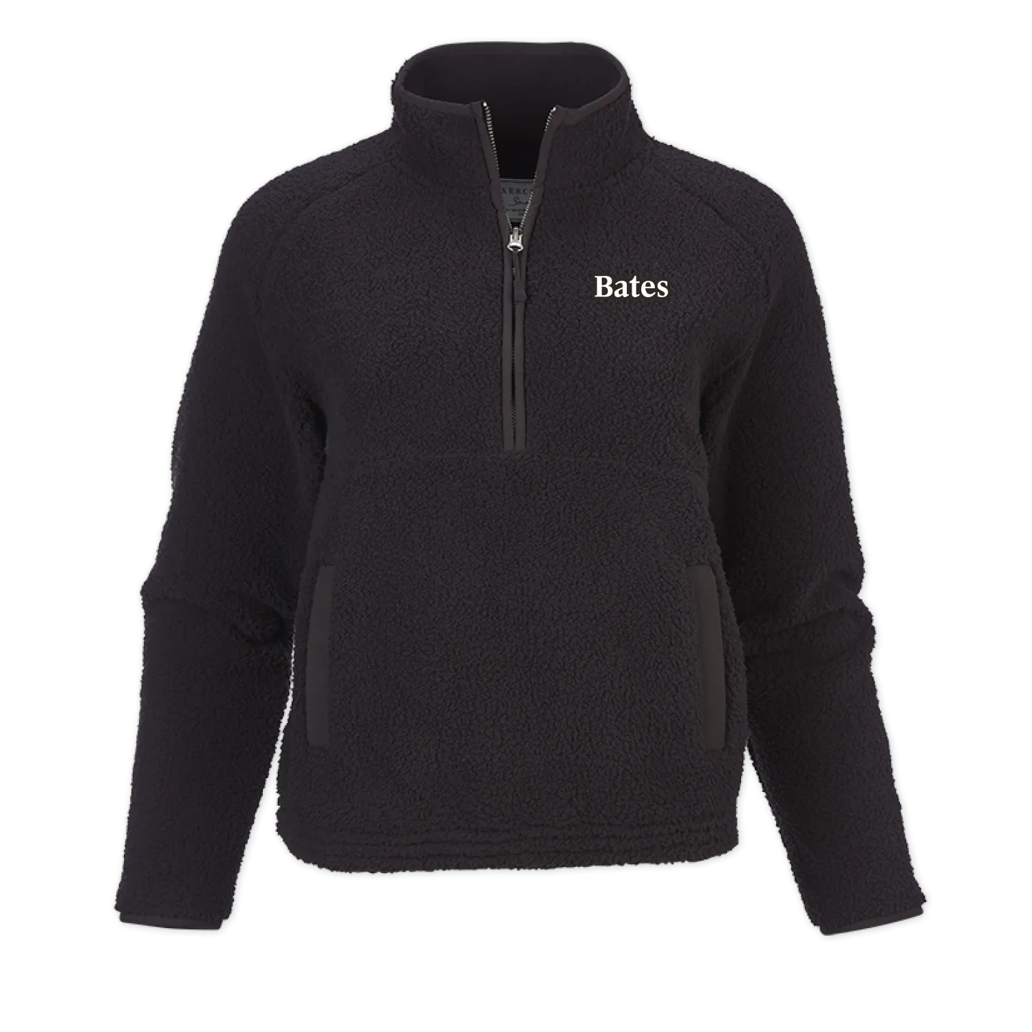 WaterRepellentCoating Women's 1/2 Zip Black Everest Fleece Pullover from Boxercraft