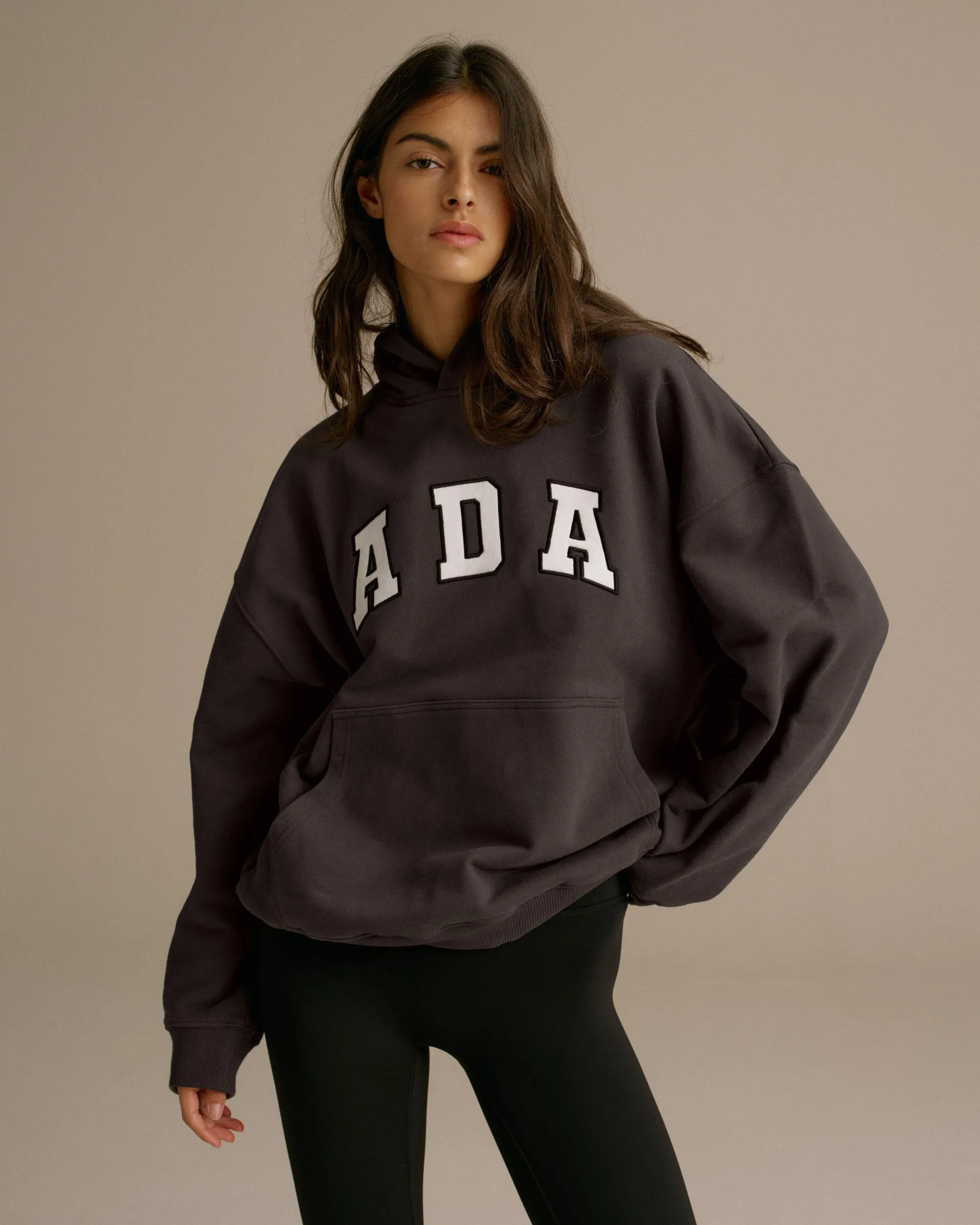 ADA Oversized Hoodie - Coffee Bean Chilly Weather Style