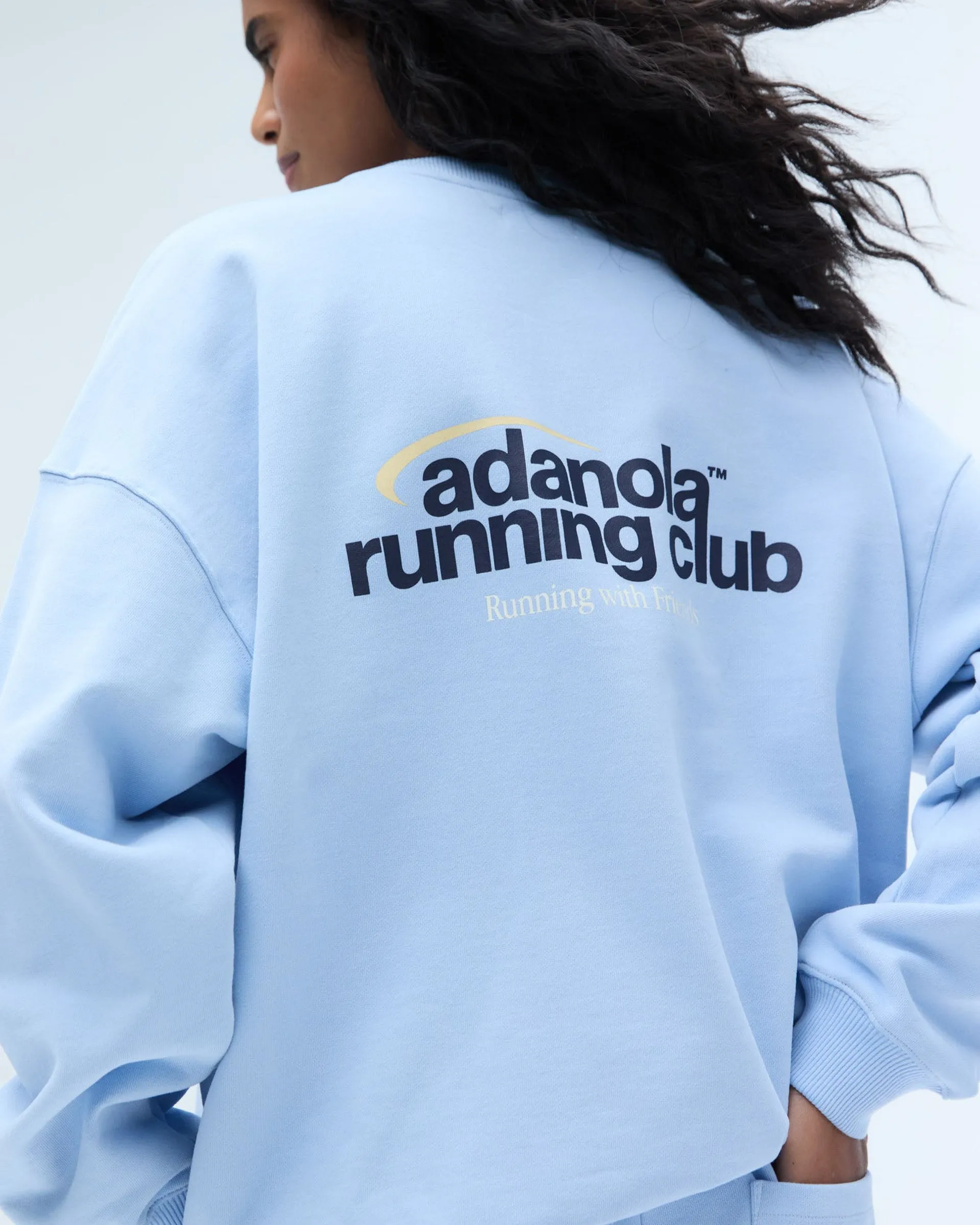 Adanola Running Oversized Sweatshirt - Powder Blue Trendy Colors Easy Look