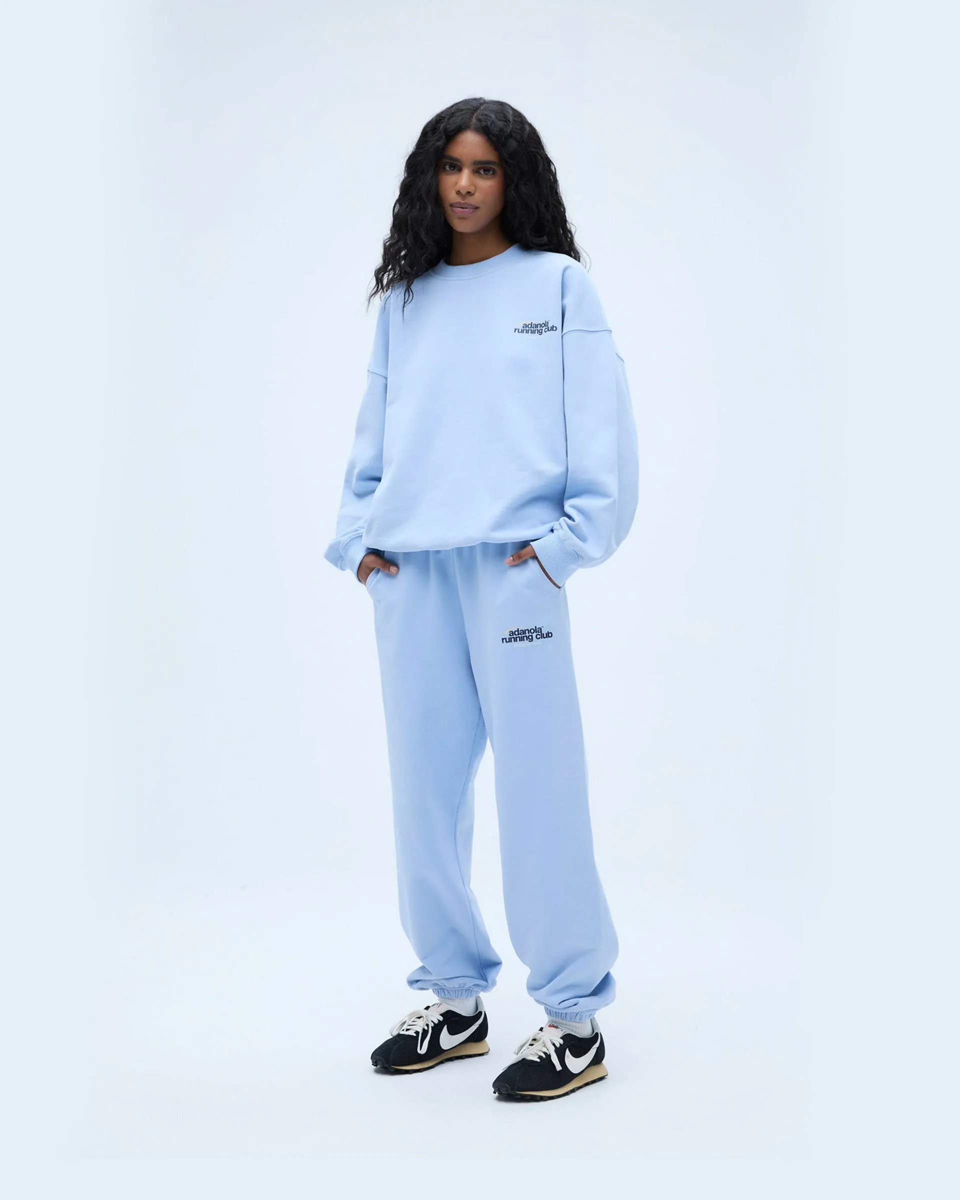 Versatile Piece Athletic Adanola Running Oversized Sweatshirt - Powder Blue