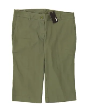 Tropical theme FILA Womens Chino Shorts UK 12 Medium W32 Green Cotton