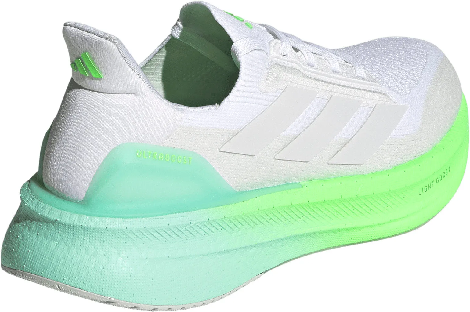 adidas Ultra Boost 5X Womens Running Shoes - White running on grass High Rebound EVA