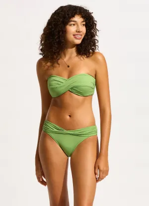 Seafolly Collective Twist Band Hipster - Sage Full Coverage Bottom