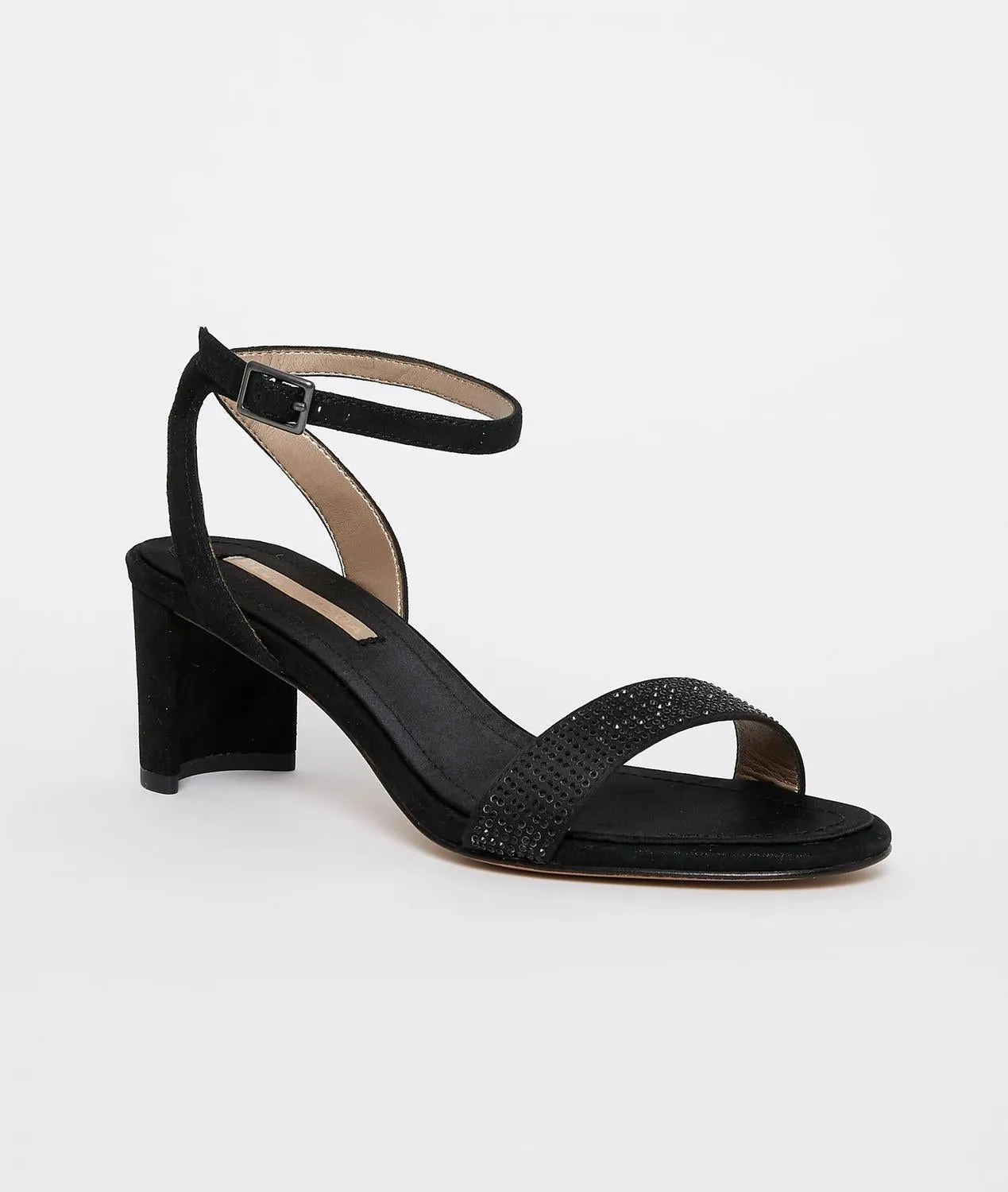 Night Out Women's Moira Low Heel In Black Satin