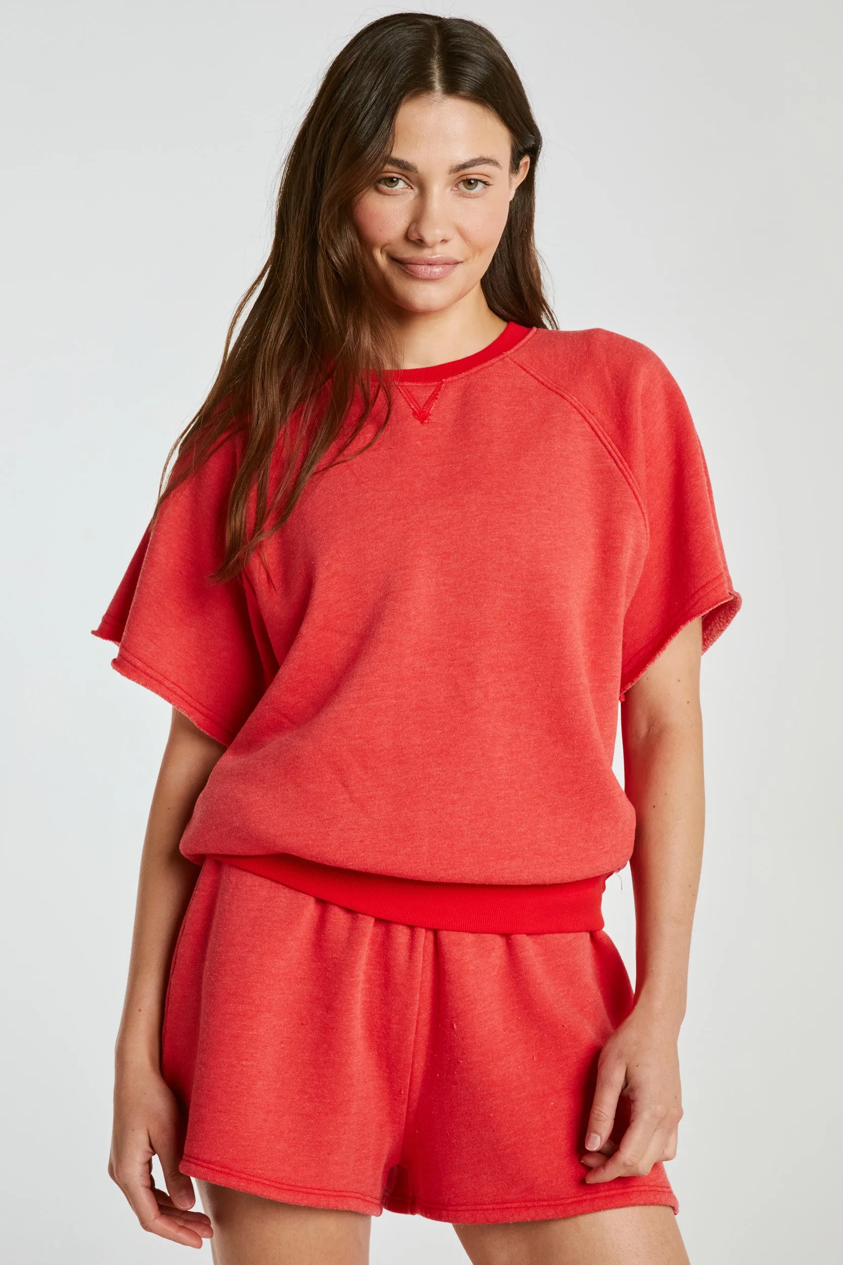 The PE Sweat Tee Drop Shoulder Construction