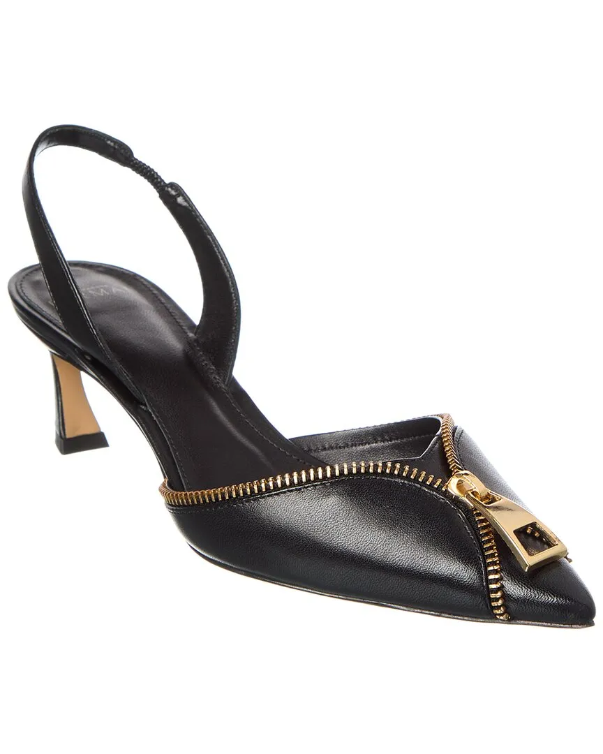 Alexandre Birman Zoe 50 Leather Slingback Pump Street Glam Comfort Technology