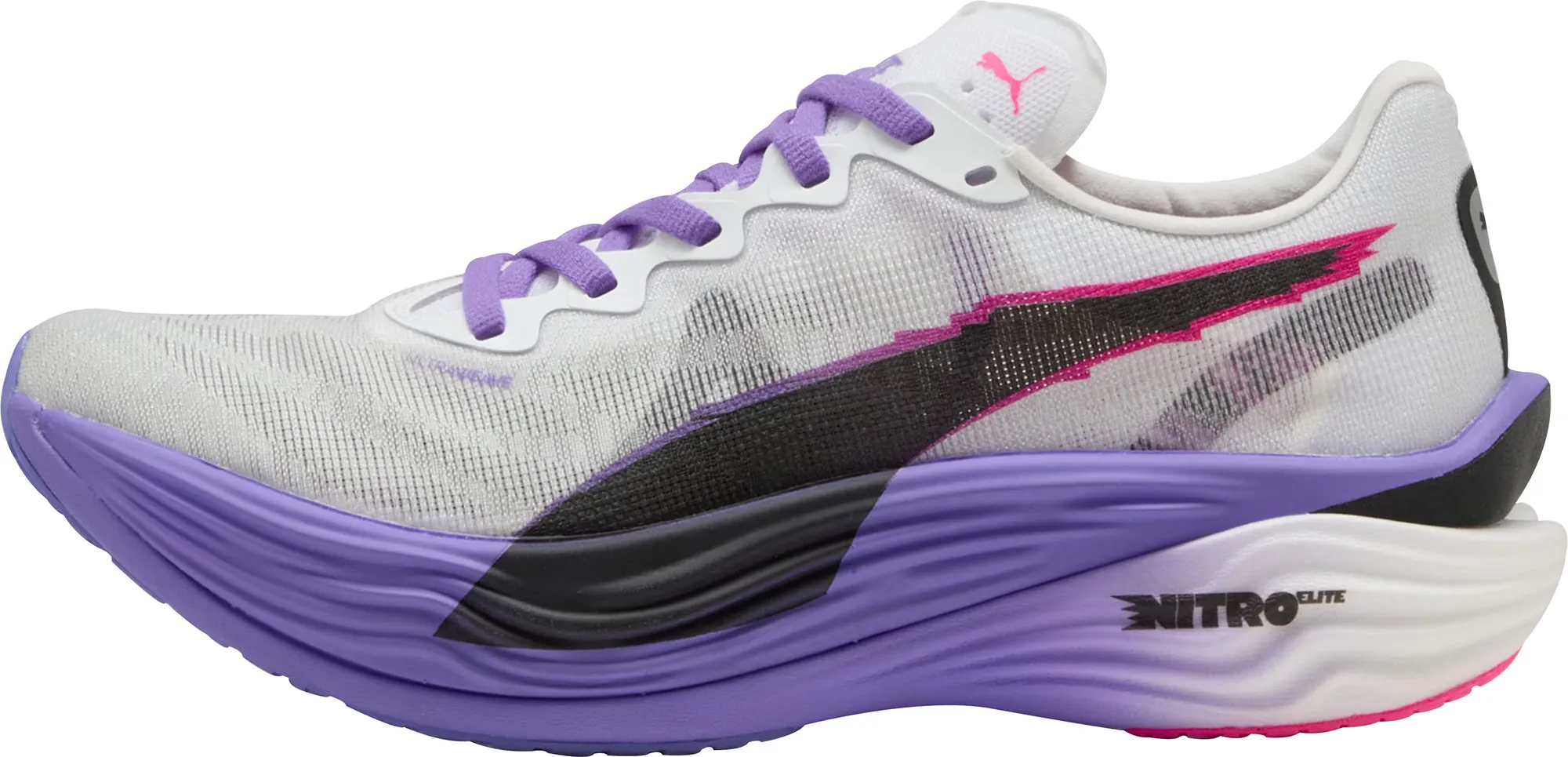Puma Deviate Nitro Elite 3 Womens Running Shoes - White Shock Dissipation Durable outsole compound