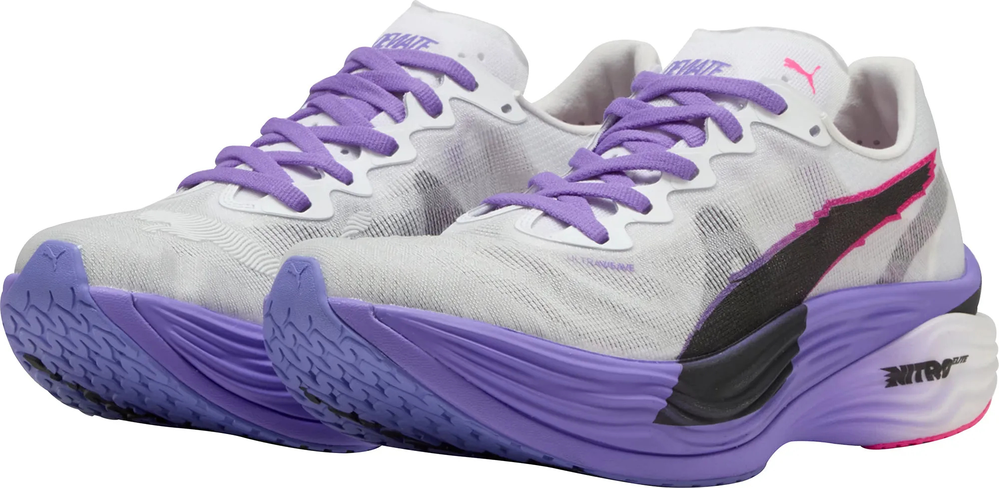 Puma Deviate Nitro Elite 3 Womens Running Shoes - White award - ceremony running gear Durable Carbon Rubber