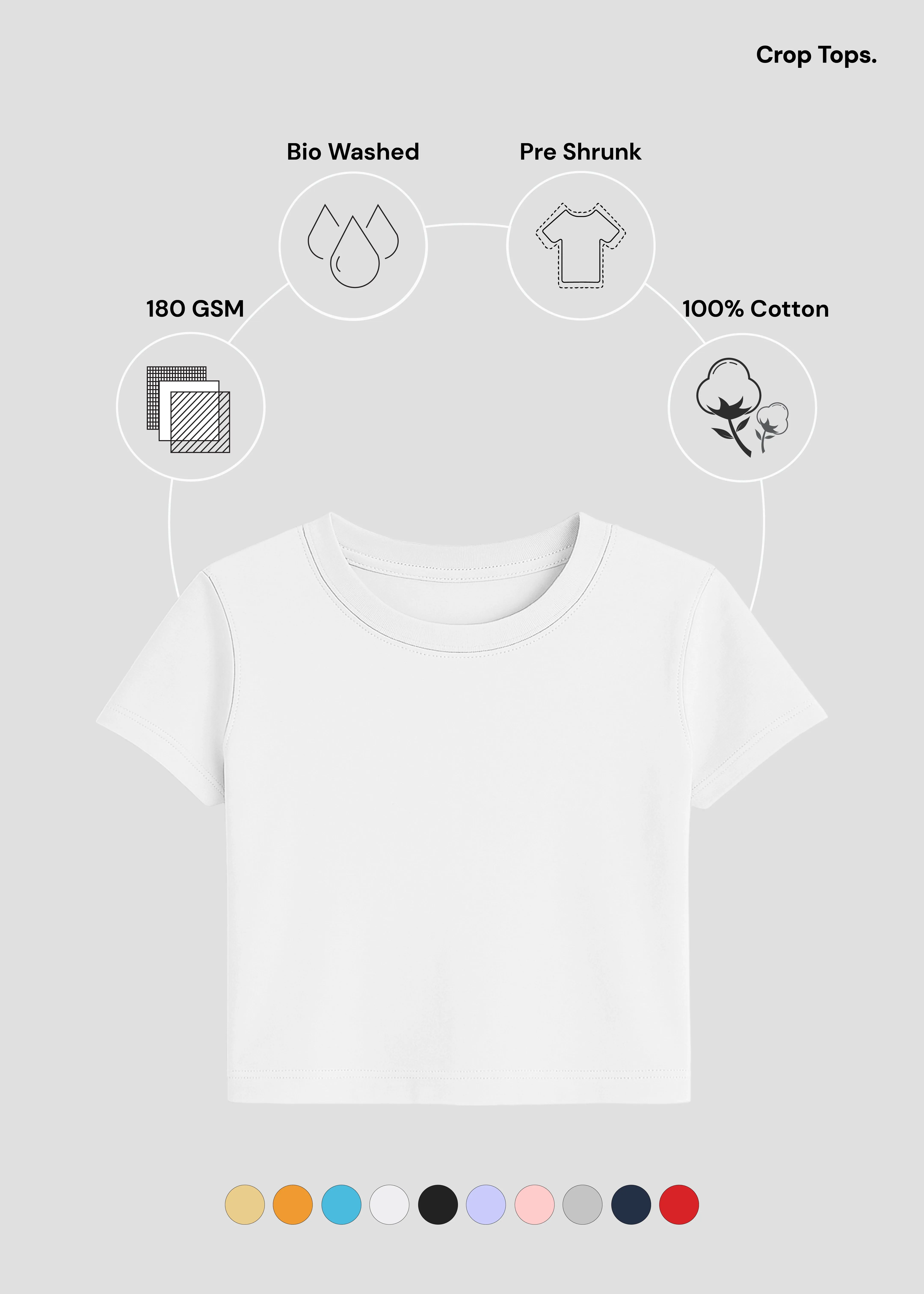 White Crop Top | FC39 Timeless Fashion PocketDetail