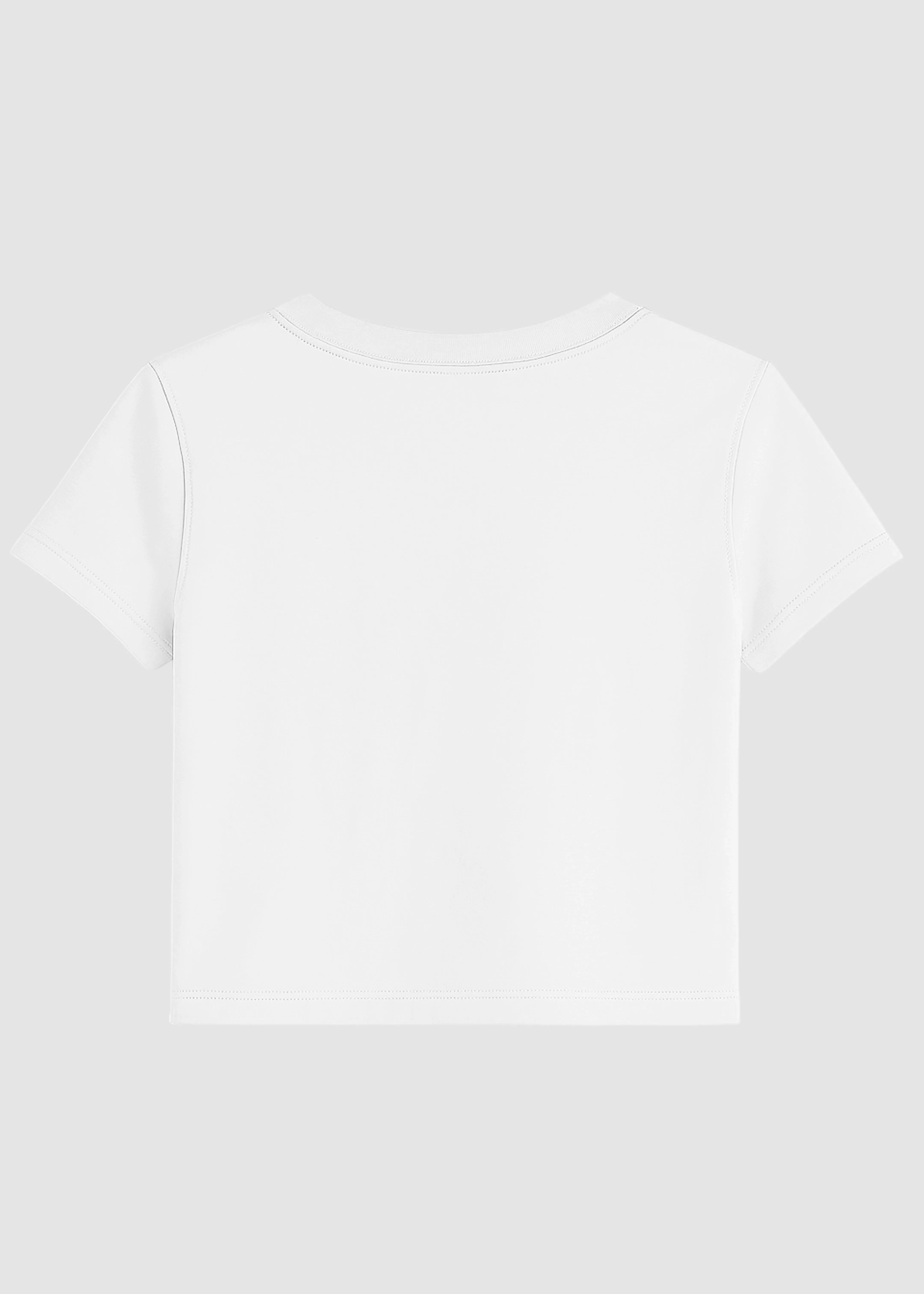 Reinforced Collar Street Smart White Crop Top | FC39