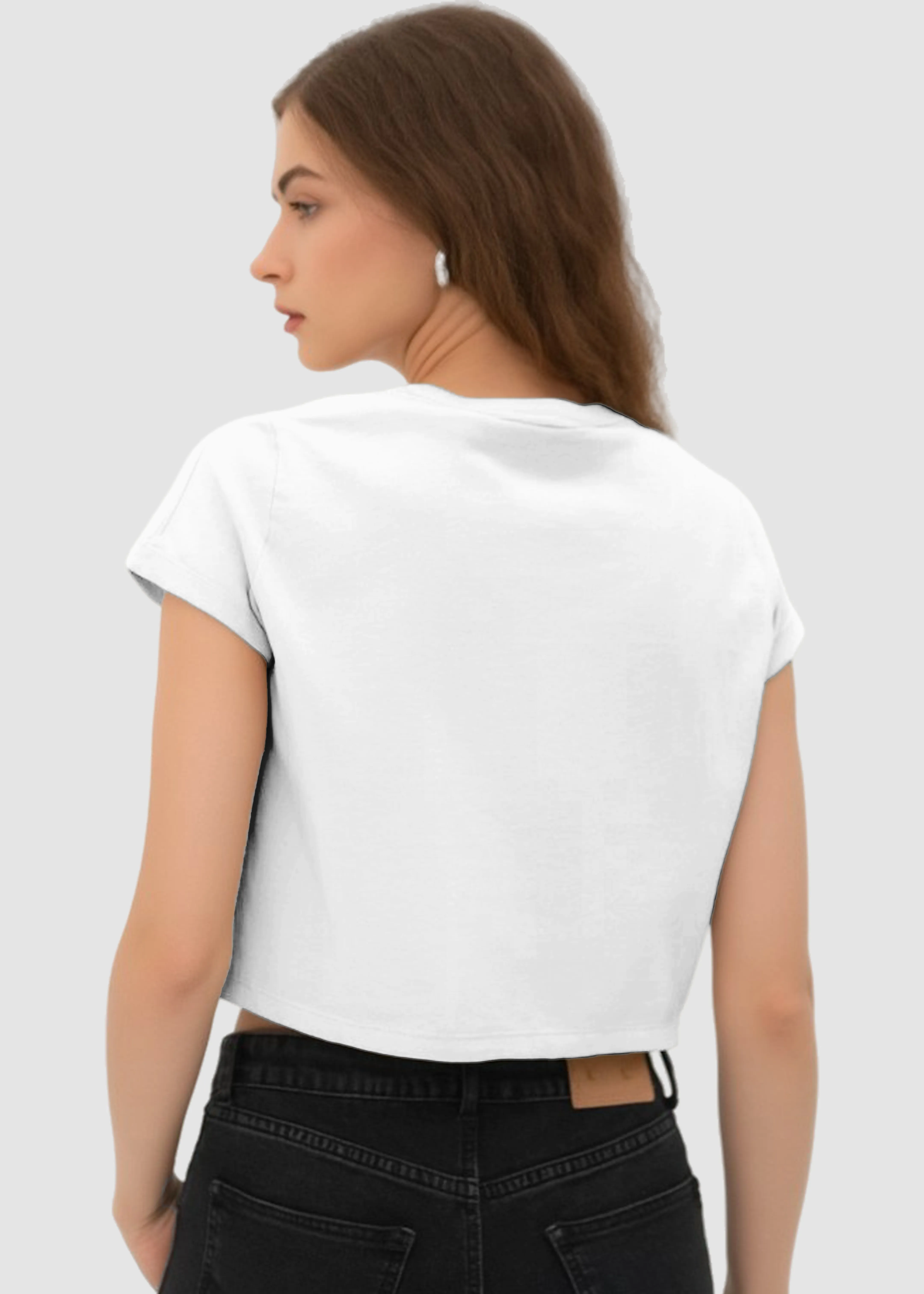White Crop Top | FC39 Fit Design Versatile Wardrobe Piece