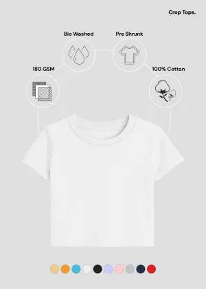 White Crop Top | FC39 Timeless Fashion PocketDetail