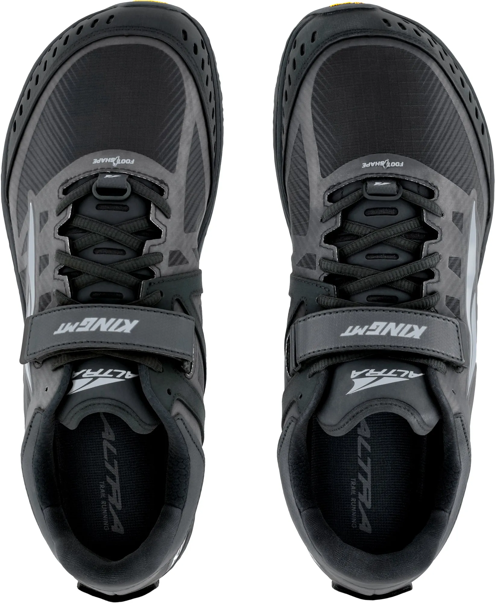 Altra King MT Womens Trail Running Shoes - Black running in a movable bridge area shoes adjustable - straps - adjustability shoes