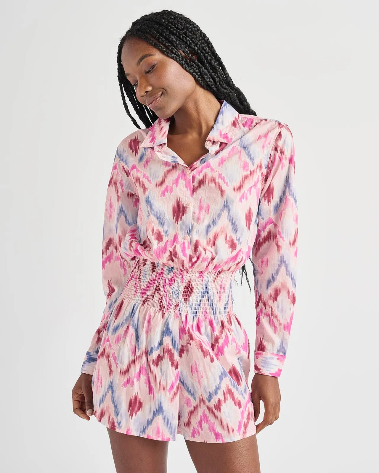 Flattering Waist Zip Closure Amalia Romper