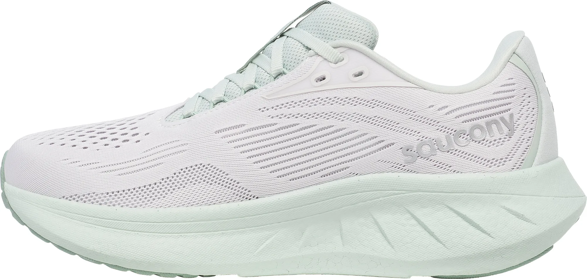 moisture - wicking sock Saucony Ride 18 Womens Running Shoes - Grey