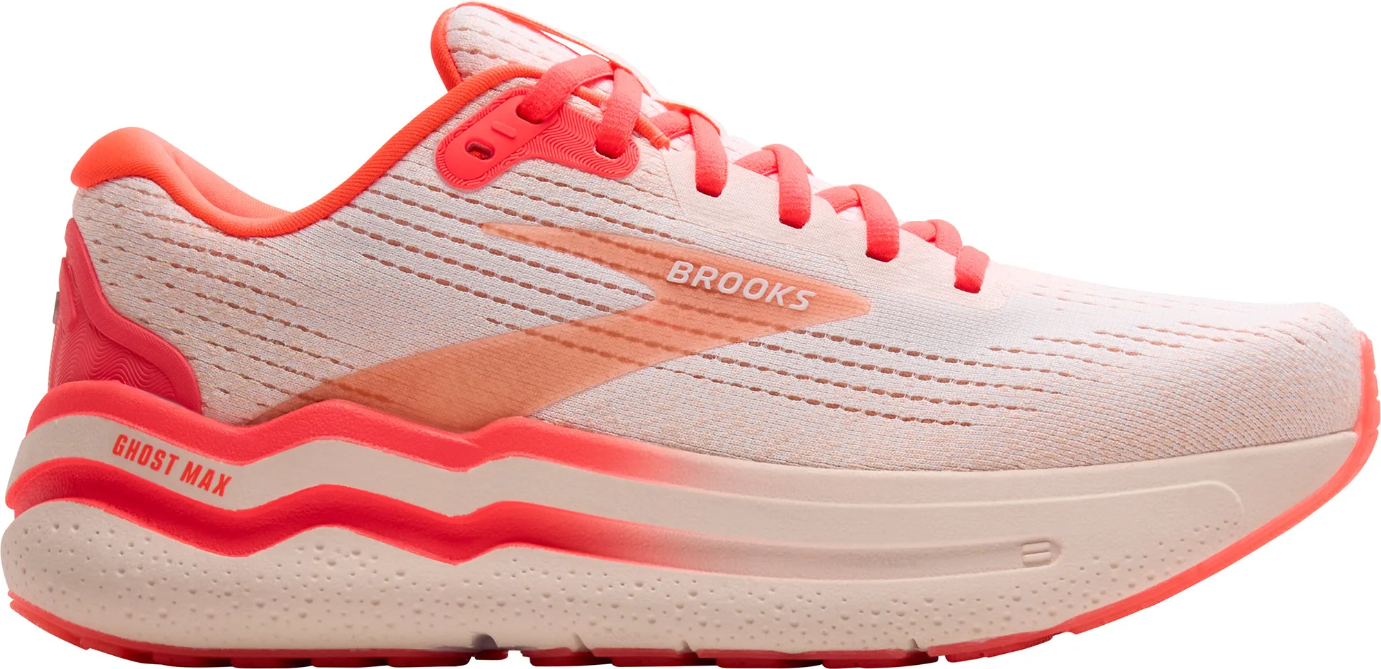 Color - coordinated Brooks Ghost Max 2 Womens Running Shoes - Orange