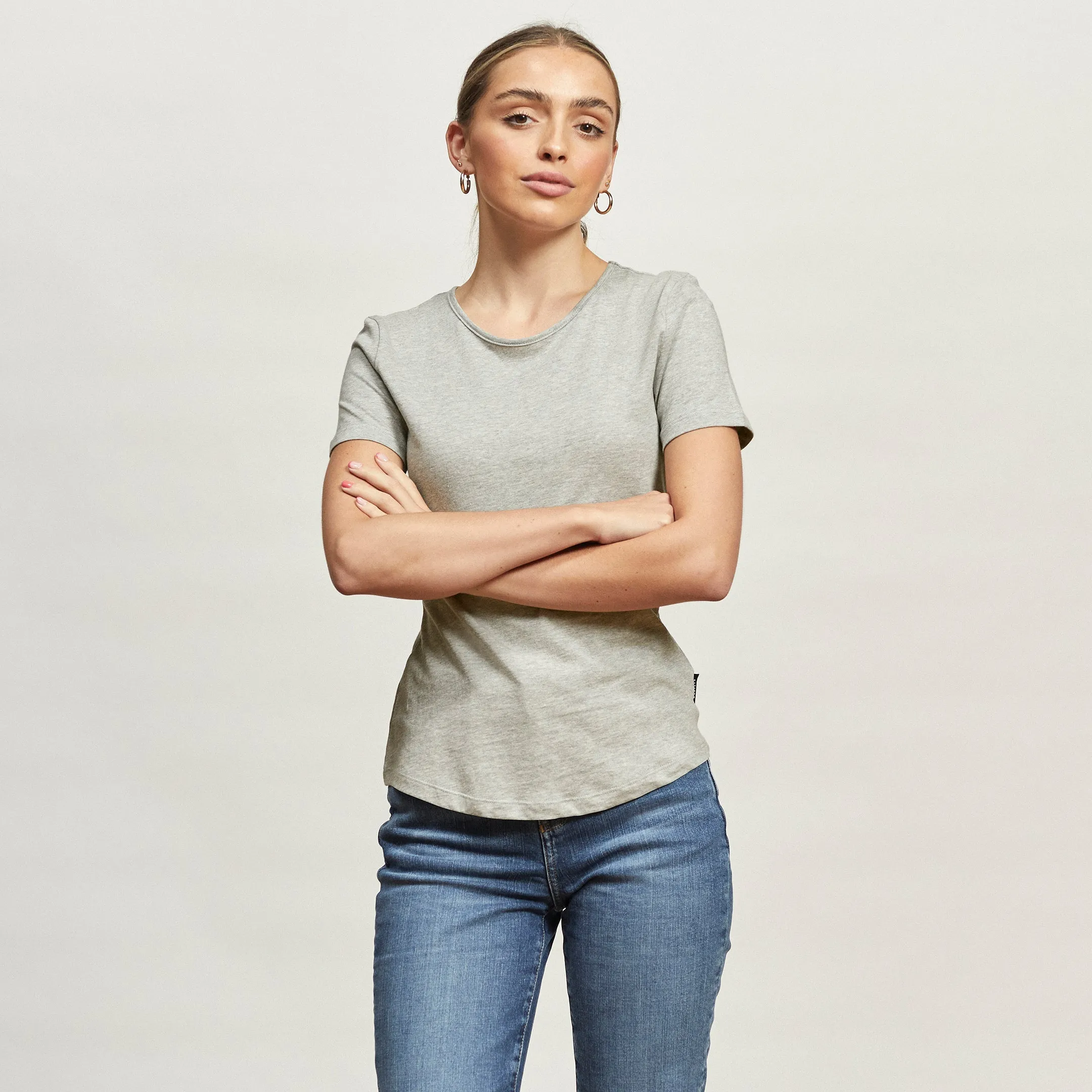 Raw Edge Hem Smart Comfort Recycled Crew Tee