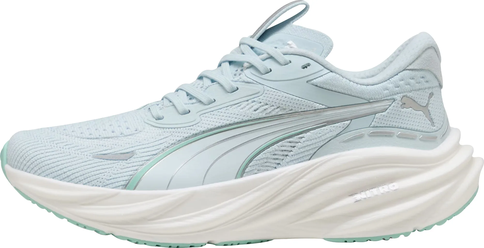 reinforced - heel running wear Puma Magnify Nitro 3 Womens Running Shoes - Blue