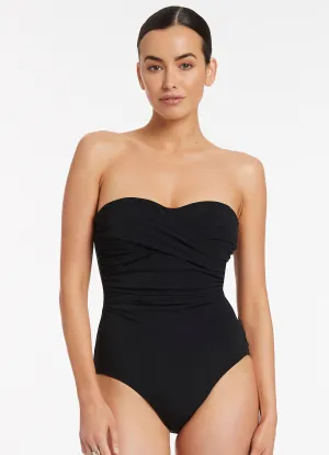 Sporty Appeal Everyday Essential Jetset D-Dd Twist Front One Piece - Black