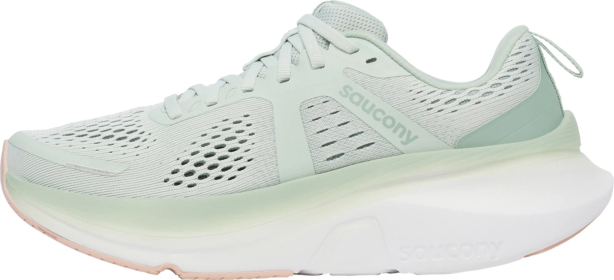 Saucony Guide 18 Womens Running Shoes - Green non - perforated shoes competition equipment