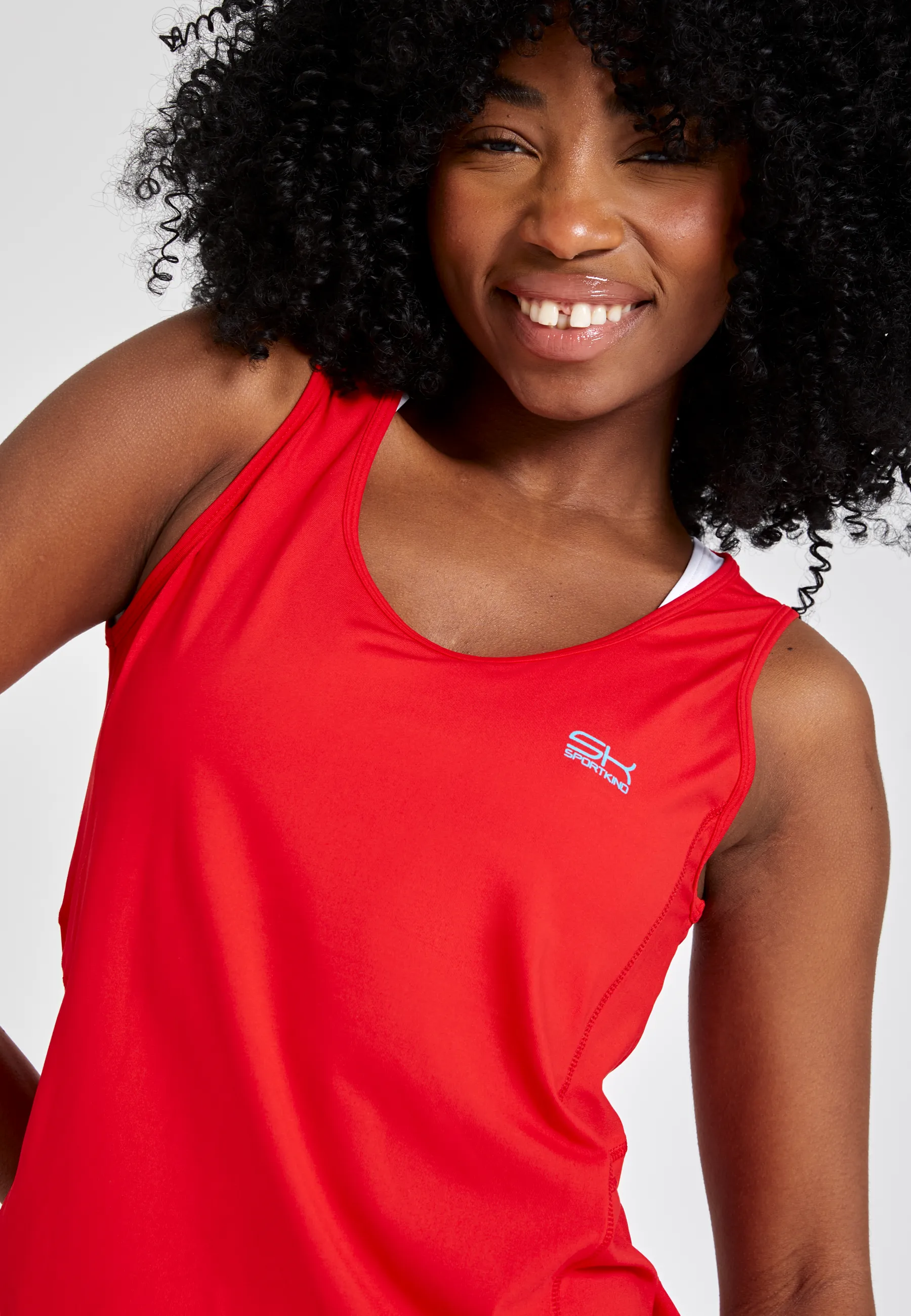 Tennis Loose Fit Tank Top Basic, red Snag Resistant Fabric Efficiency - maximized