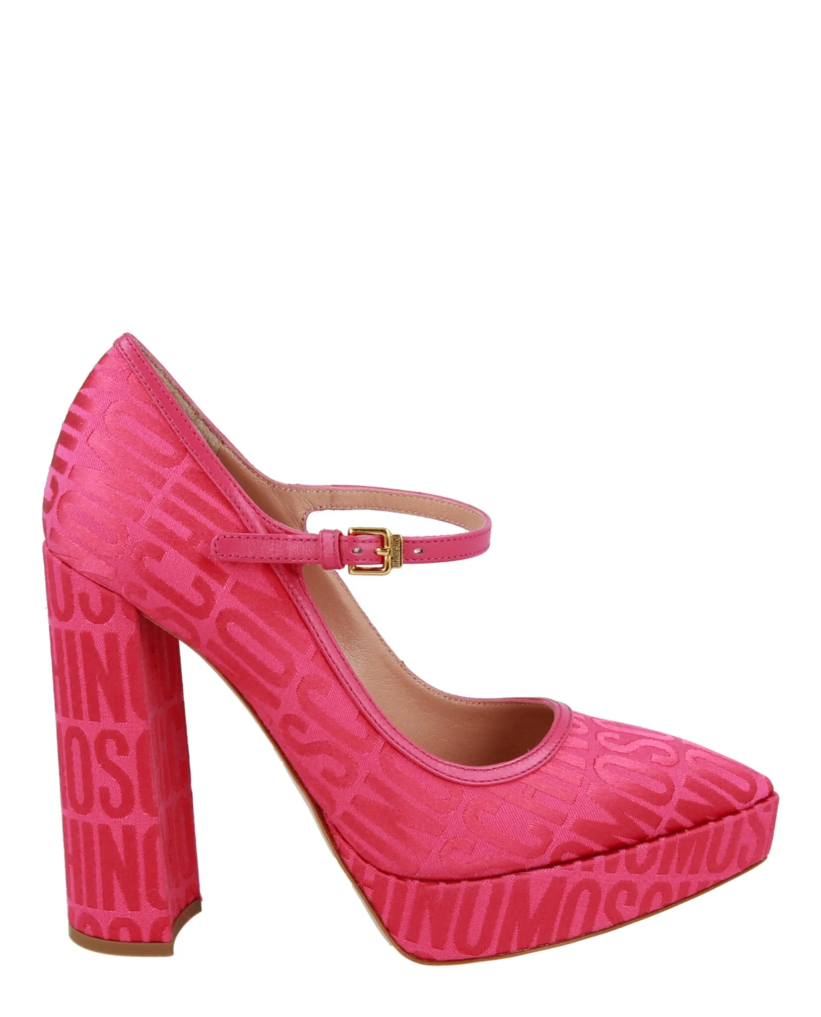 Logo Jacquard Mary Jane Pumps Easy To Clean Synthetic Upper