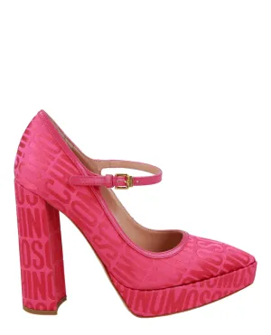 Logo Jacquard Mary Jane Pumps mesh construction Formal Pumps