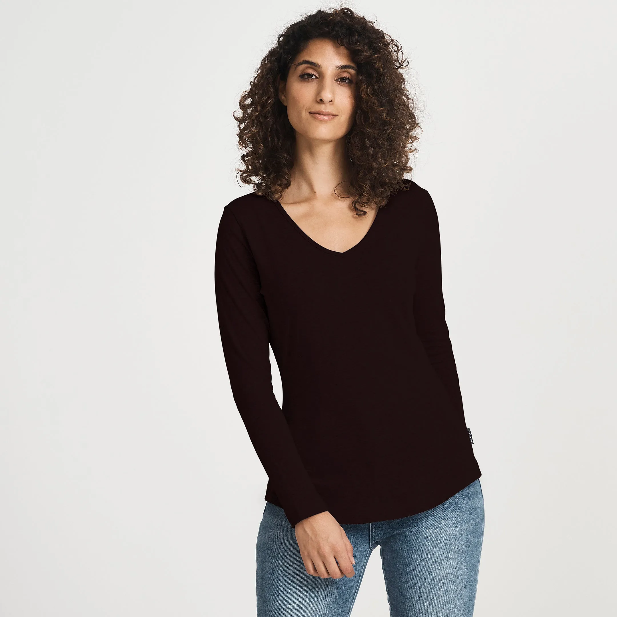 hiking clothes Hemp LS V-Neck Tee