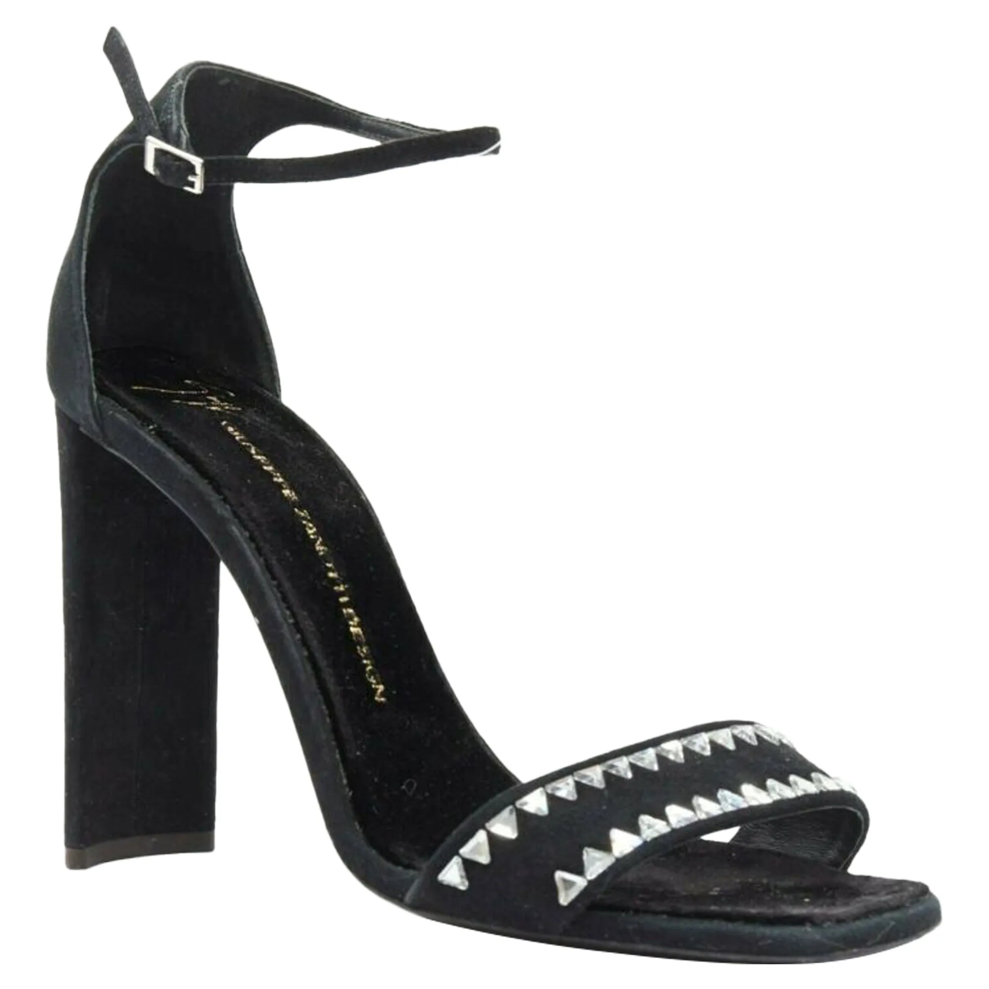 Fashionable Boots Floral Design Heels Giuseppe Zanotti geometric crystal embellished sandal