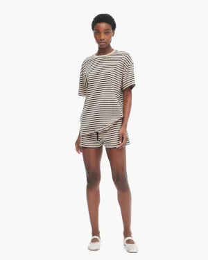 Heavyweight Jersey Oversized Short Sleeve Crew Neck Tee - Dune-Black Comfy Essentials Non-toxic