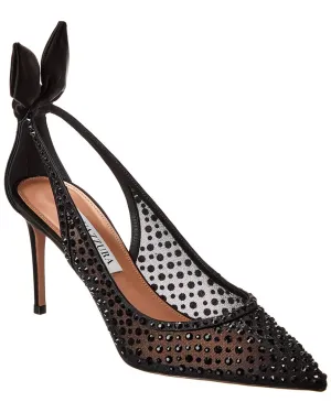 Anti Abrasion Good elasticity Aquazzura Mesh & Satin Slingback Pump
