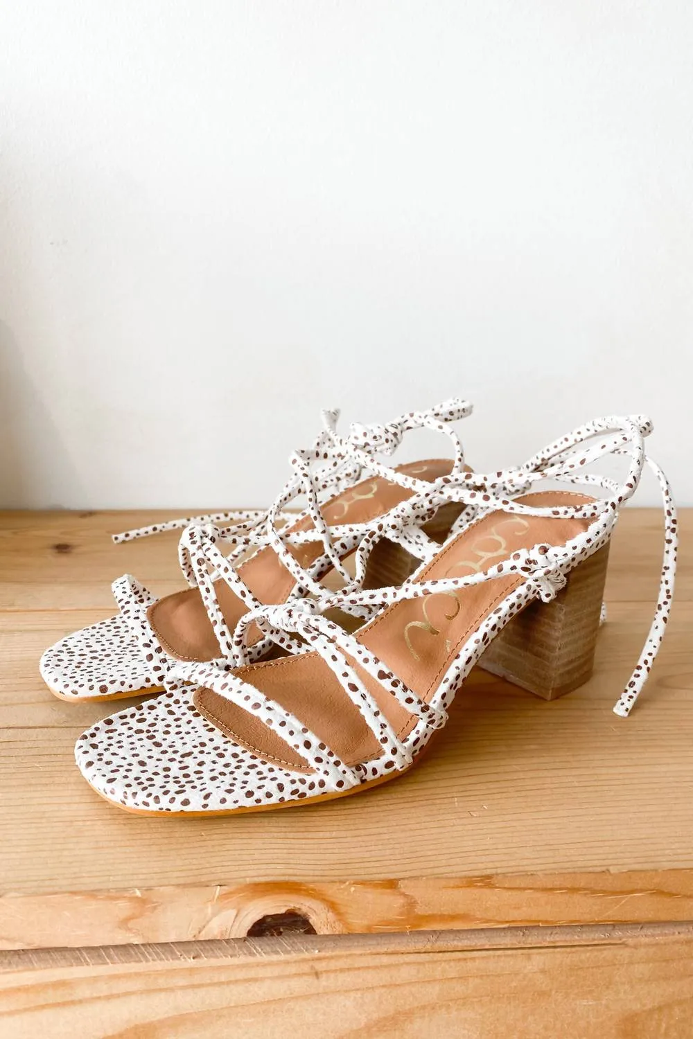 Cool Finish Women's Soren Lace Up Heel In Camel Dots