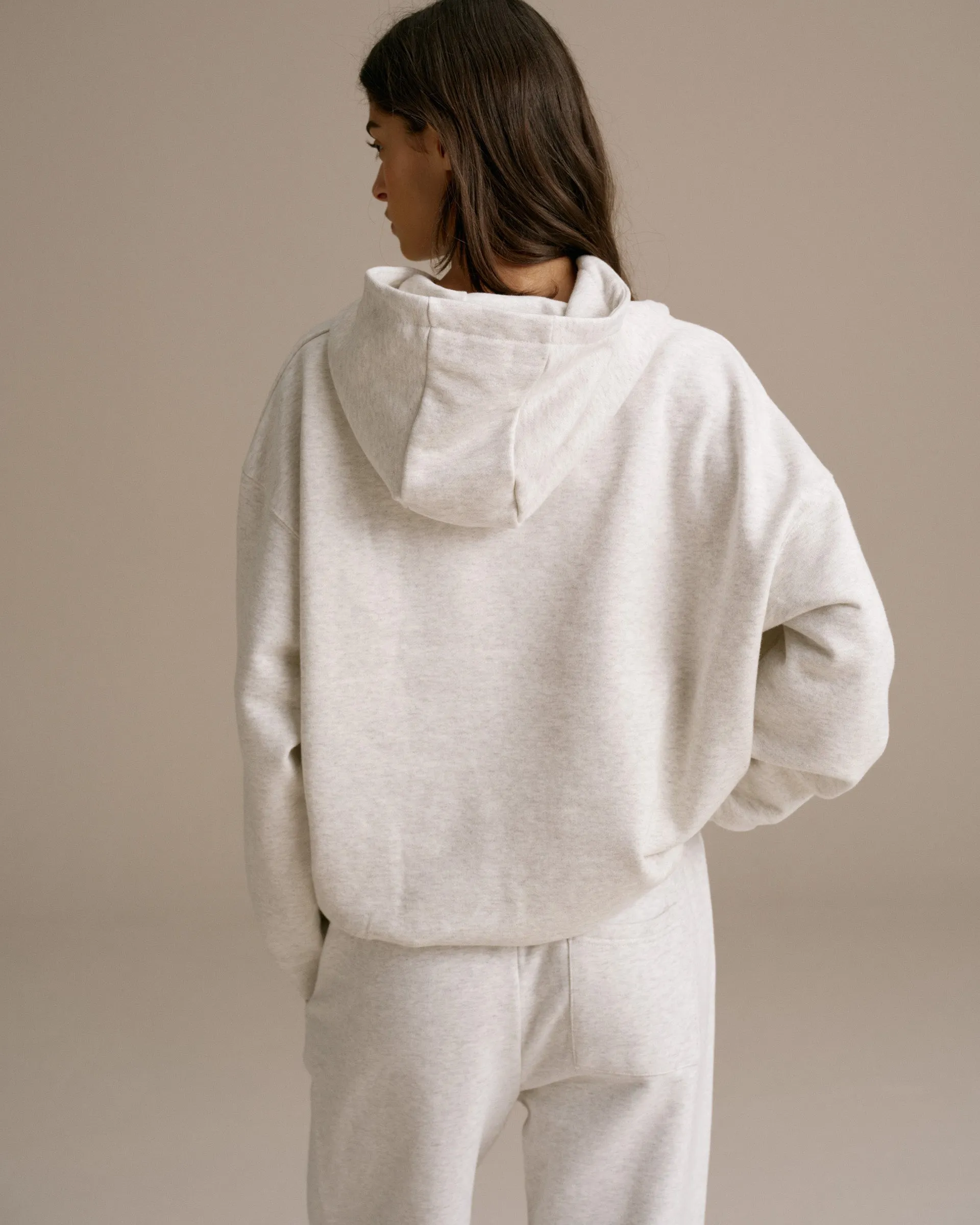 AS Oversized Hoodie - Light Grey Melange Essential Active