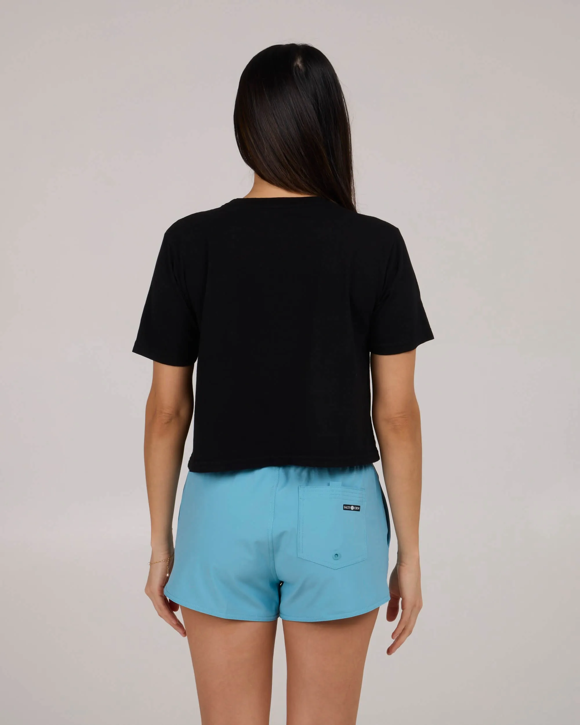Ashore Crop Tee - Black Classic Smart Casual Day Wear