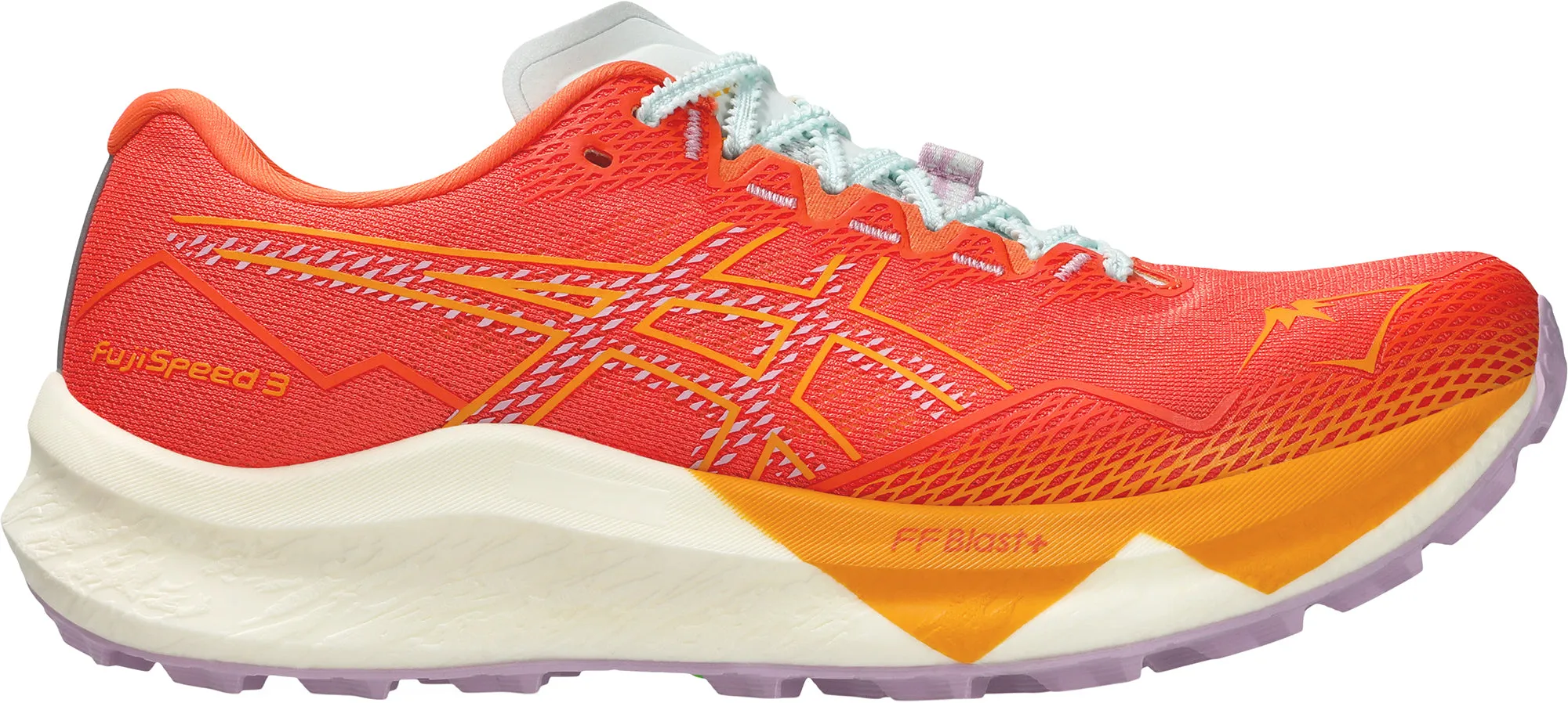 Durable Footwear adjustable - lacing running shoes Asics FujiSpeed 3 Womens Trail Running Shoes - Orange