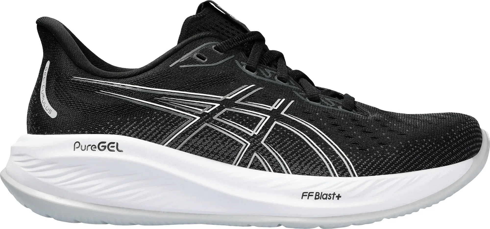 Asics Gel Cumulus 26 Womens Running Shoes - Black reinforced - heel running wear