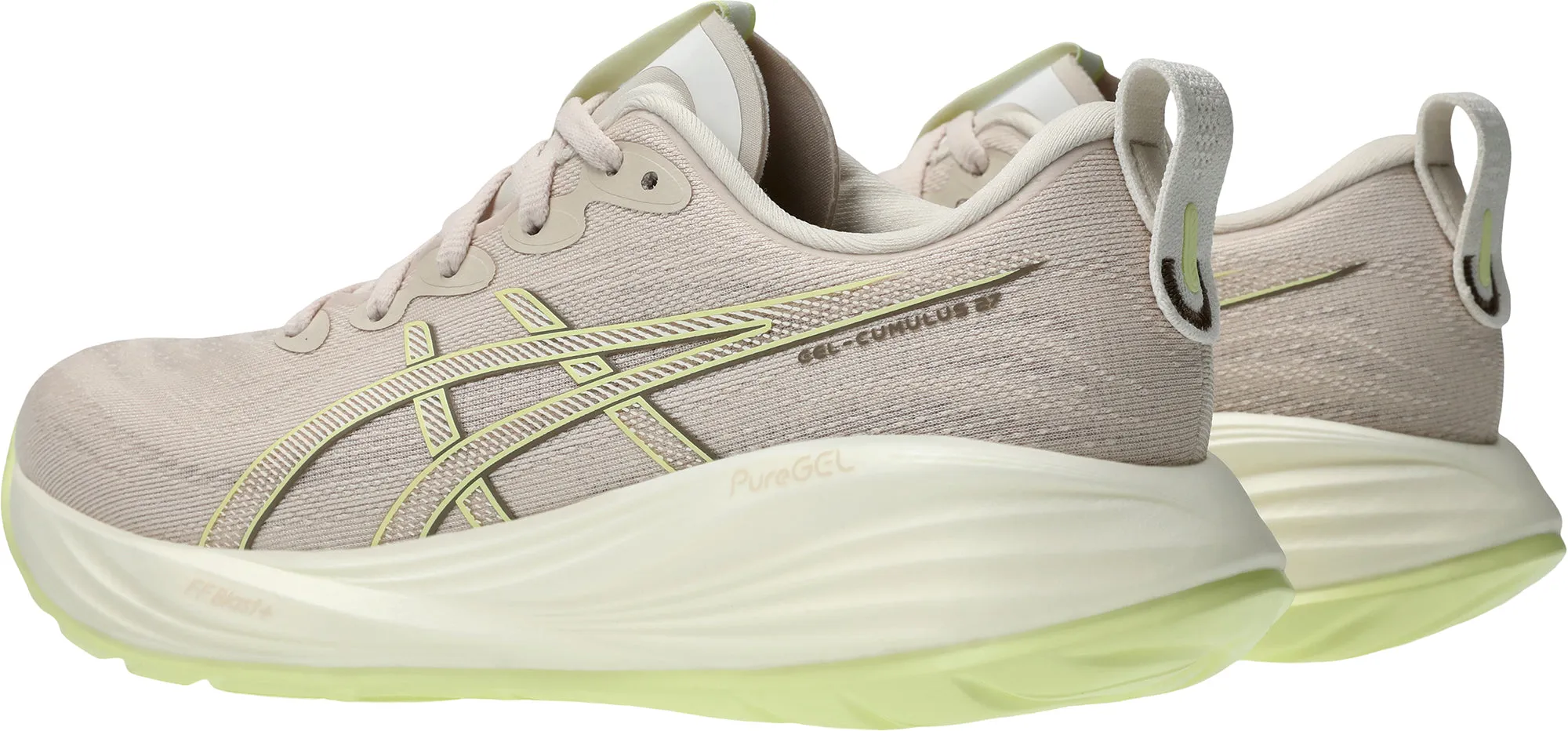 Comfortable Responsive Midsole Metatarsal Pad Asics Gel Cumulus 27 Womens Running Shoes - Beige