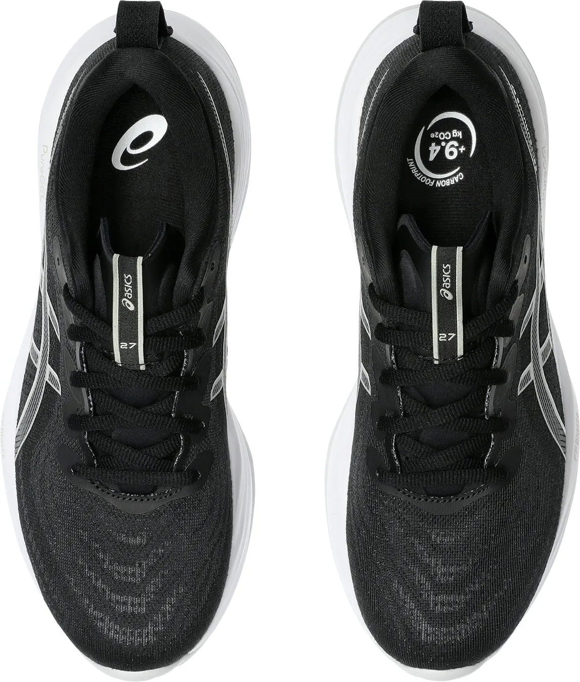 Flexible Cushion Arch Support Engineering Asics Gel Cumulus 27 Womens Running Shoes - Black