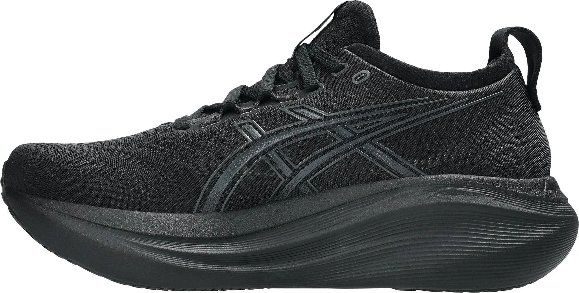 Rebound Cushioning Asics Gel Nimbus 27 Womens Running Shoes - Black
