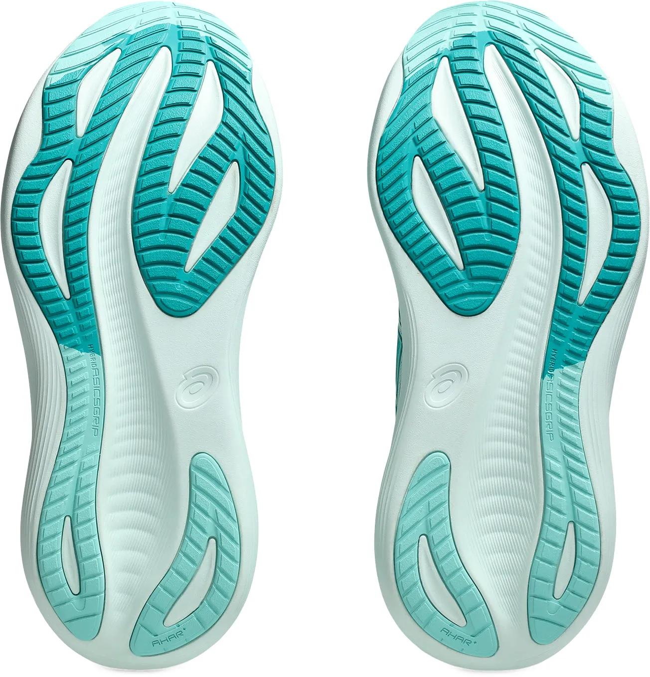 Asics Gel Nimbus 27 Womens Running Shoes - Green running with a GPS tracker Half - size down