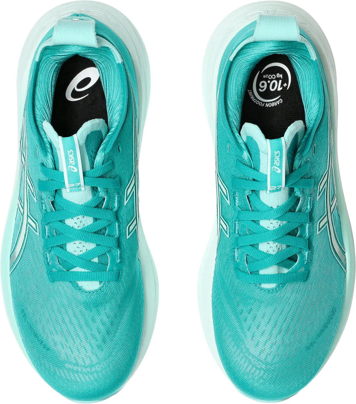 Asics Gel Nimbus 27 Womens Running Shoes - Green long - distance running shoes fall - specific shoes