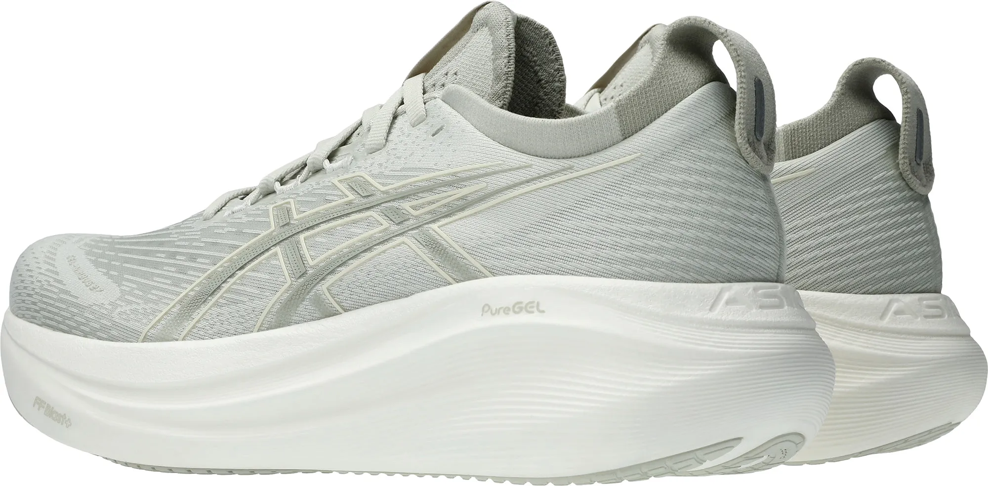 Asics Gel Nimbus 27 Womens Running Shoes - Grey Stretchable Upper Material running during work breaks