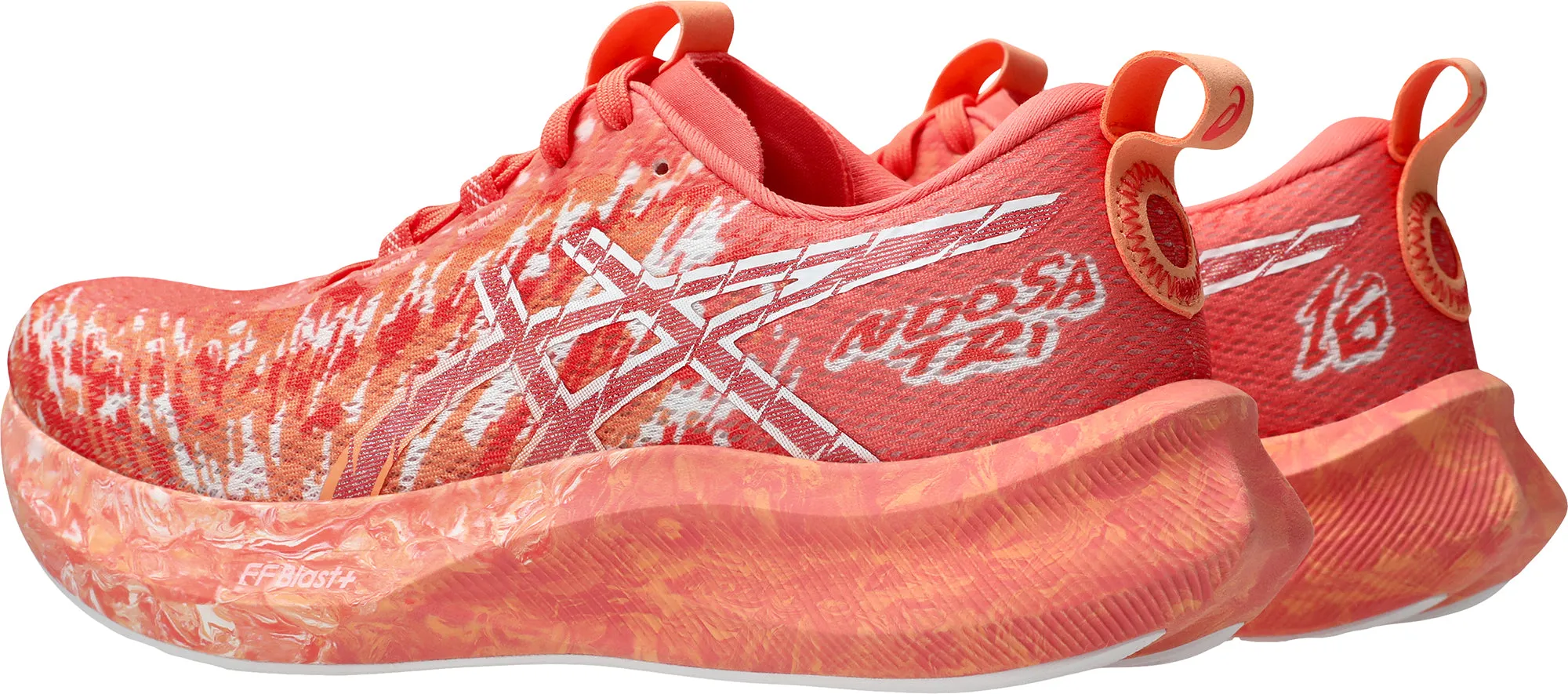 Aerobic Response Breathable Knit Upper Asics Noosa Tri 16 Womens Running Shoes - Orange