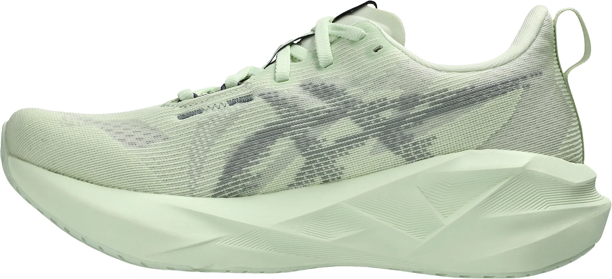 indoor running footwear Neutral Stance Platform Asics NovaBlast 5 Womens Running Shoes - Green