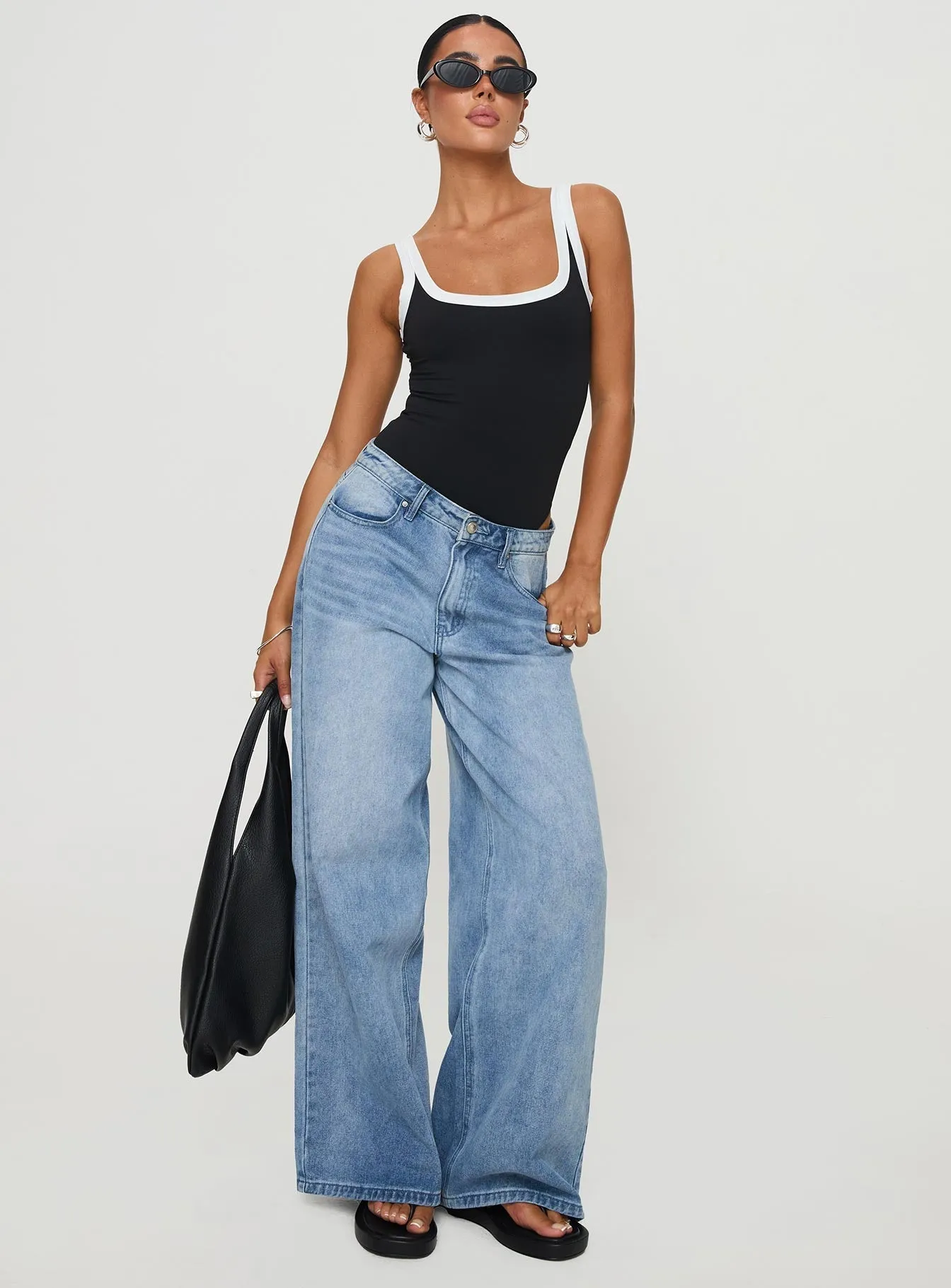 Astrea Bodysuit Black / White Soft Shell Fabric Non Chafing Edges