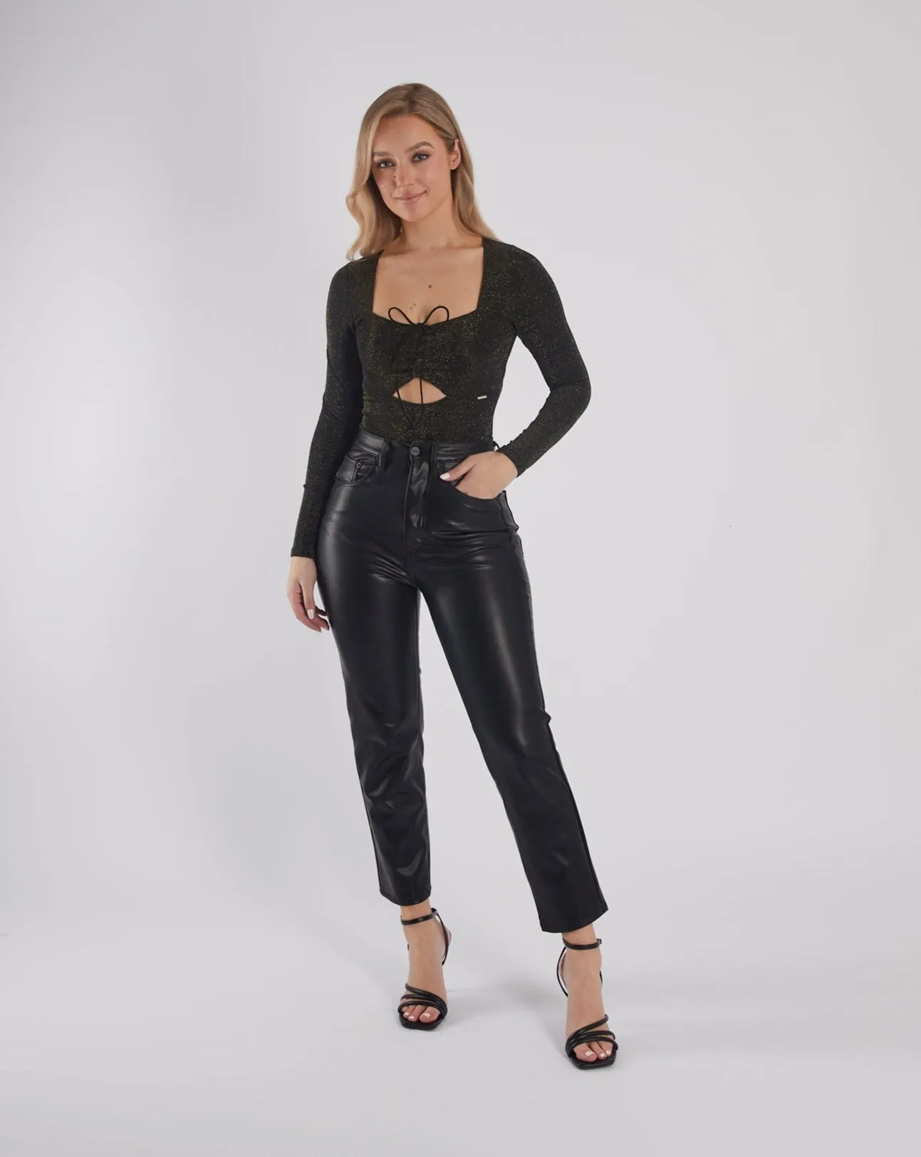 AntiPilling Fabric Casual Shirt Babette Bodysuit Black