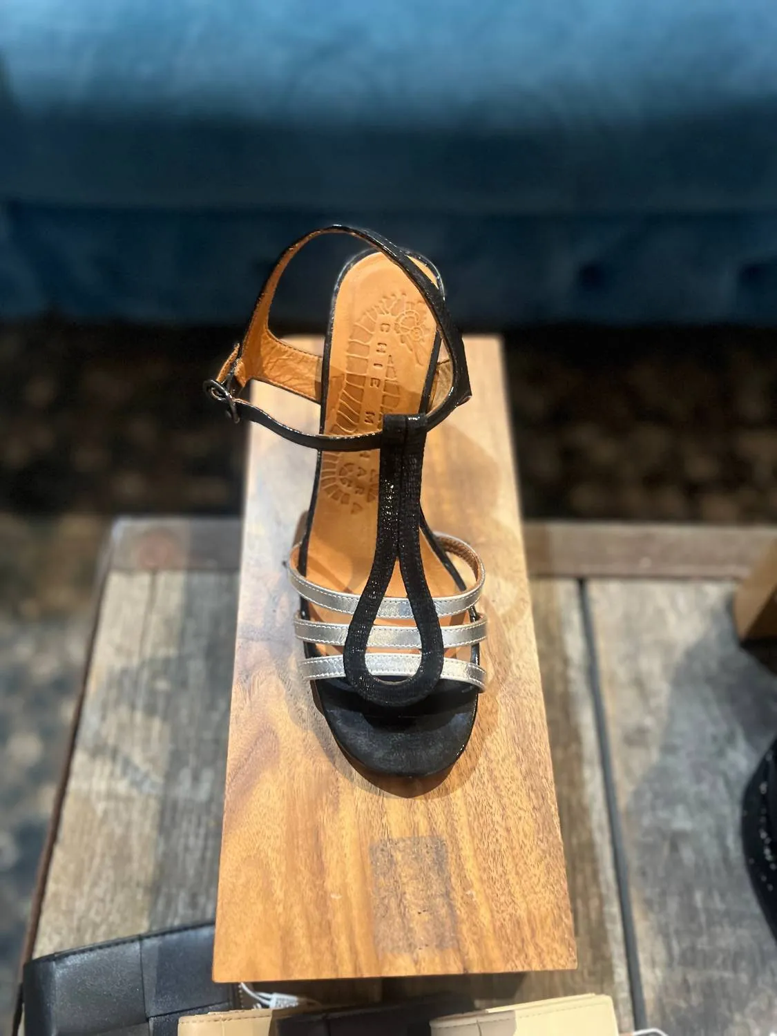 Easy Slip On Stylish Booties Babi Mixed Leather Heeled Sandals In Black