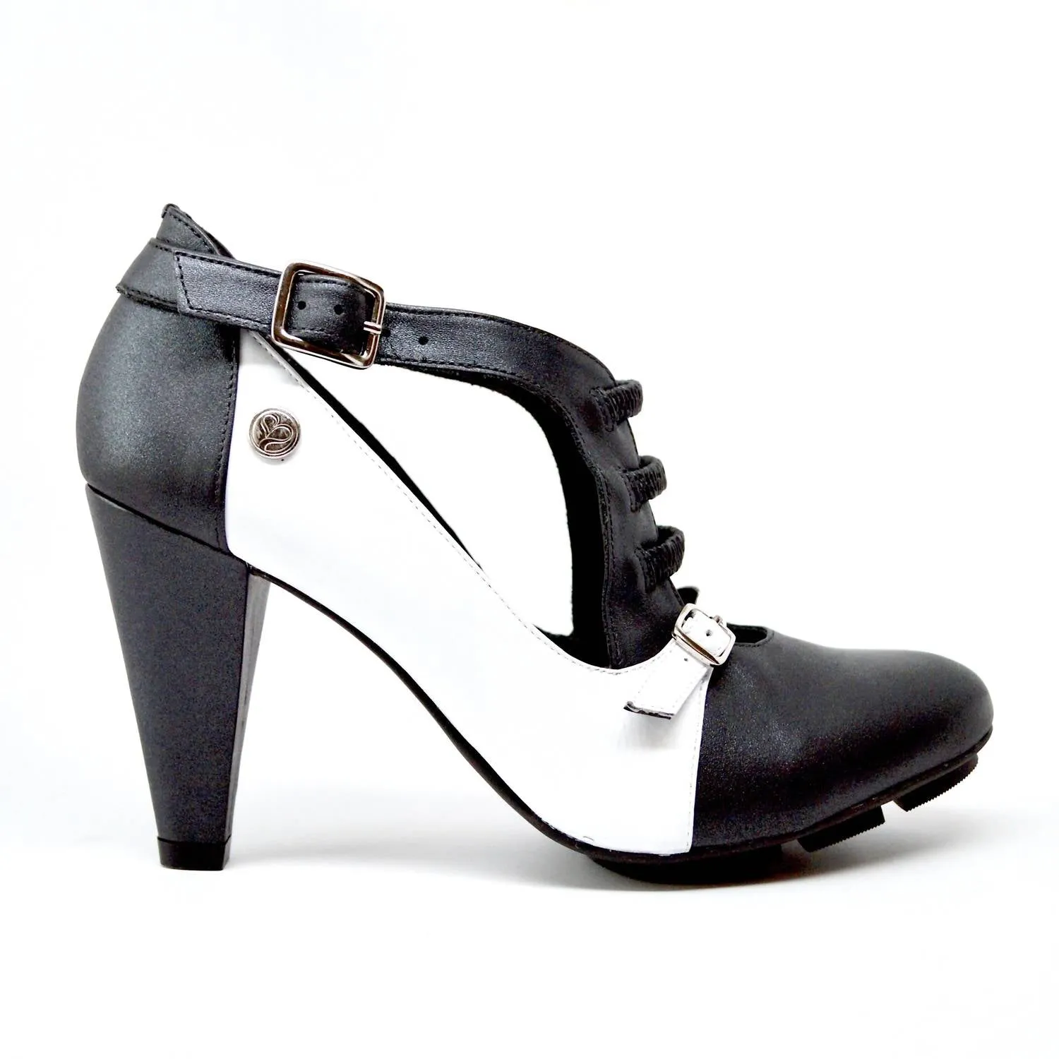 Women's Strata Heels In Black/white Luxe Boots with Heels Perfect Pair